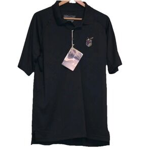 511‎ Tactical Performance Polo Shirt Men Medium Black Gusset Wicking NWT Patch